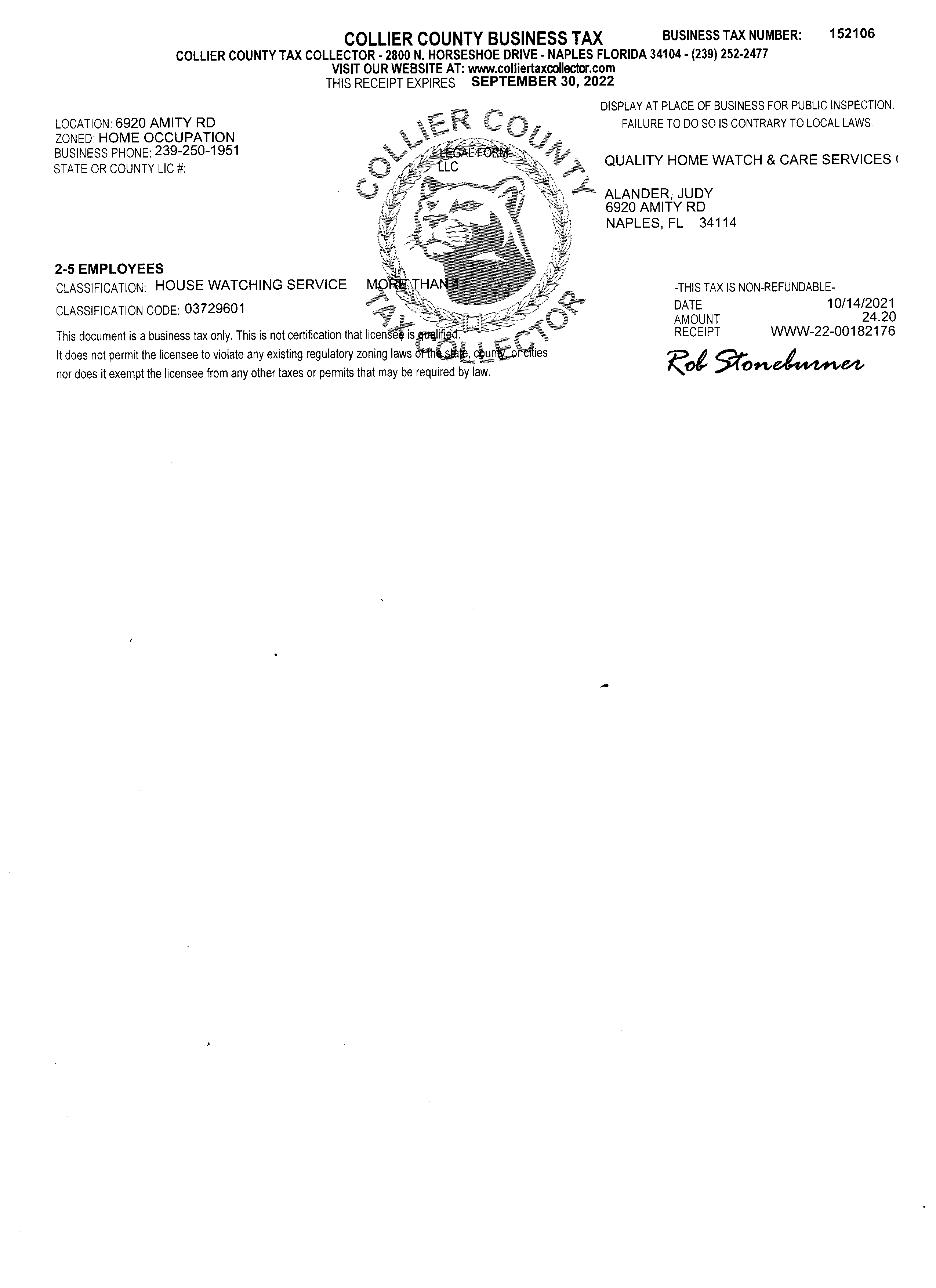 Collier County Permit - 28xoqc3